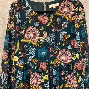 Loft peplum paisley top